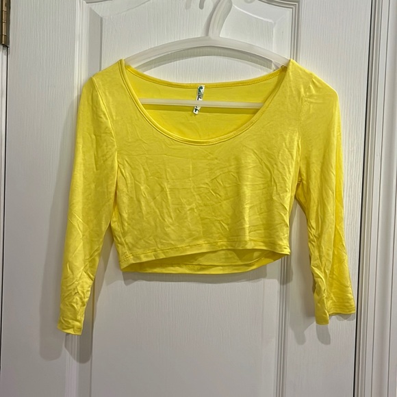 Tops - Yellow Crop Top